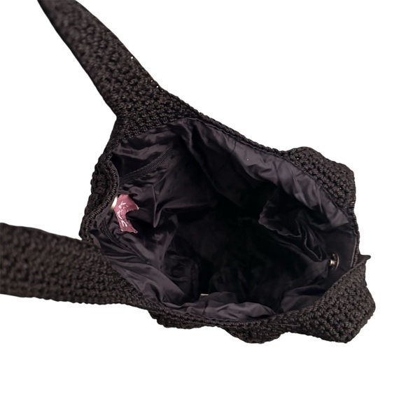 Black Crochet Tote Bag - Picture 3 of 4